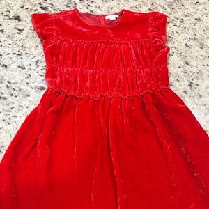 Crewcuts crushed velvet zip back dress